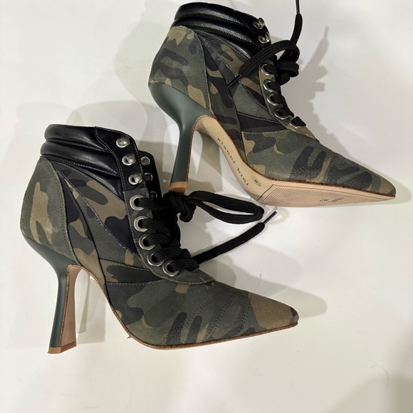 Gianni Bini Camo Heeled Ankle Boots - Picture 11 of 14